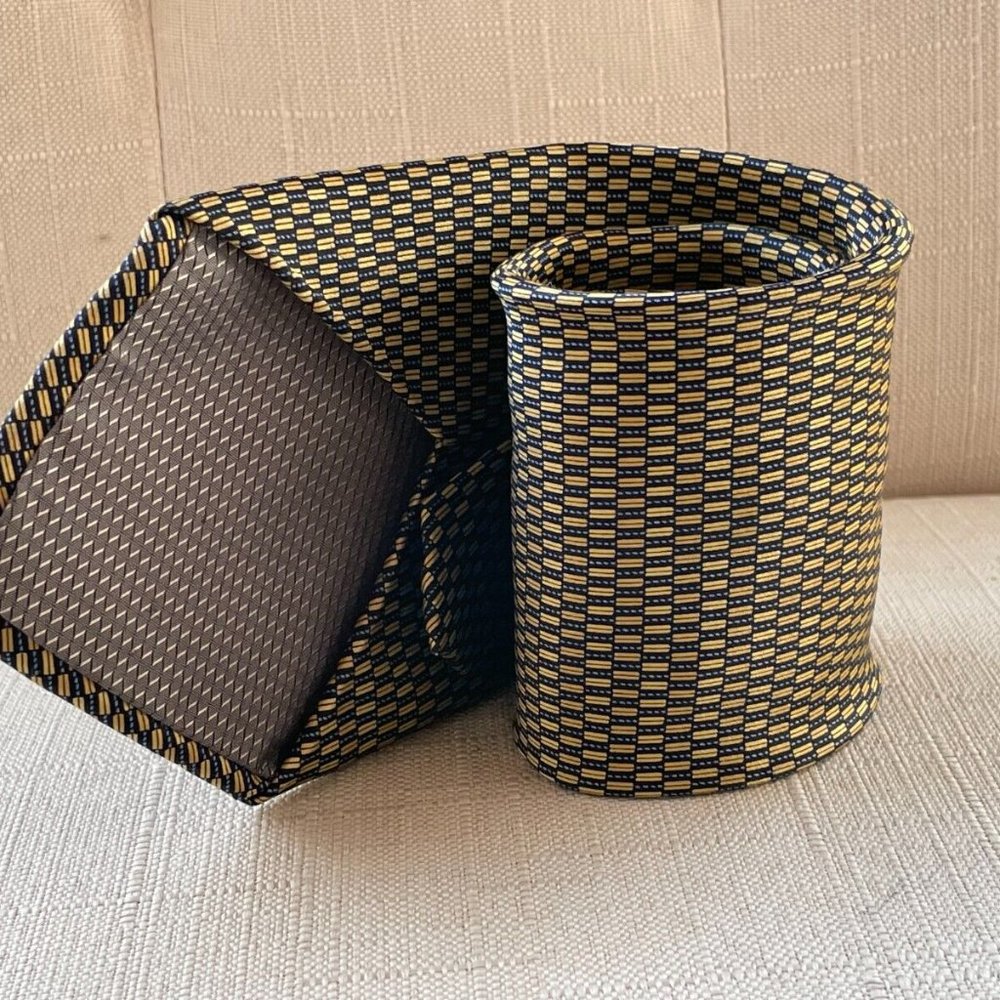 Dimoggio Men Tie Handmade Pure Silk Neck Tie Classic Tie Multi Color Tie - Picture 7 of 10